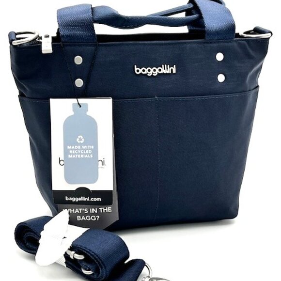 Baggallini Mini Carryall Tote, French Navy - NEW - Picture 2 of 14